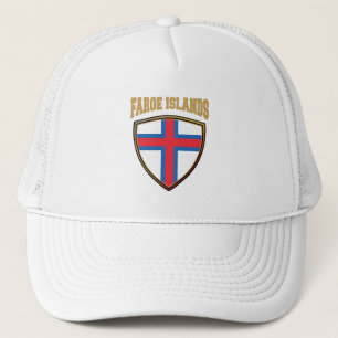 Faroe Islands Flag Shield Trucker Hat