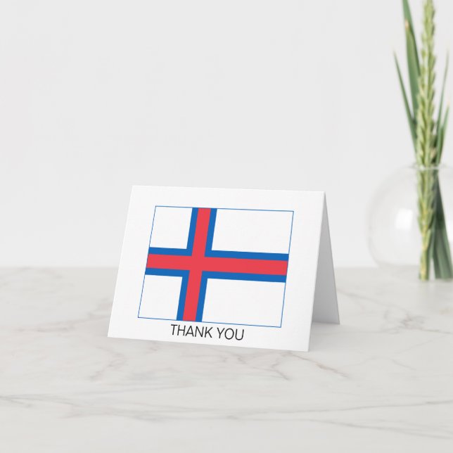 Faroe Islands Flag Thank You Card (Front)