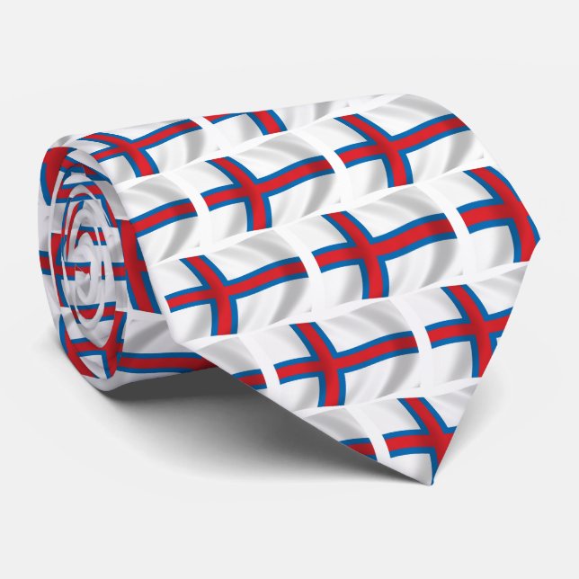 Faroe Islands Flag Tie (Rolled)