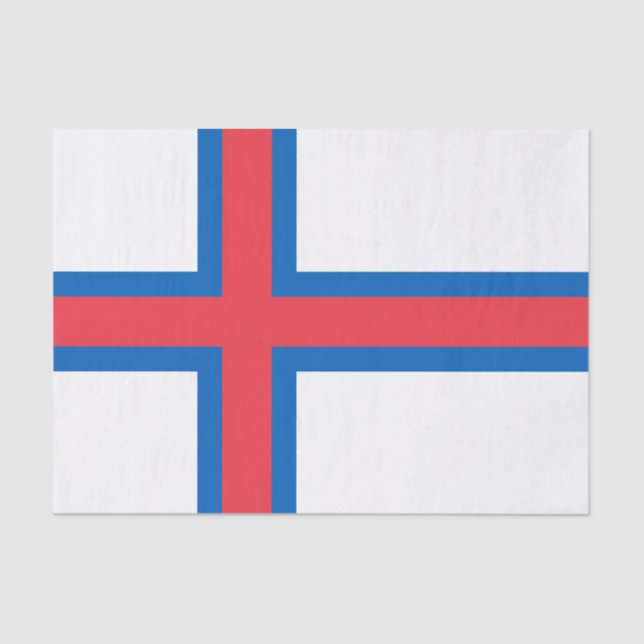 Faroe Islands Flag Tissue Paper (Front)