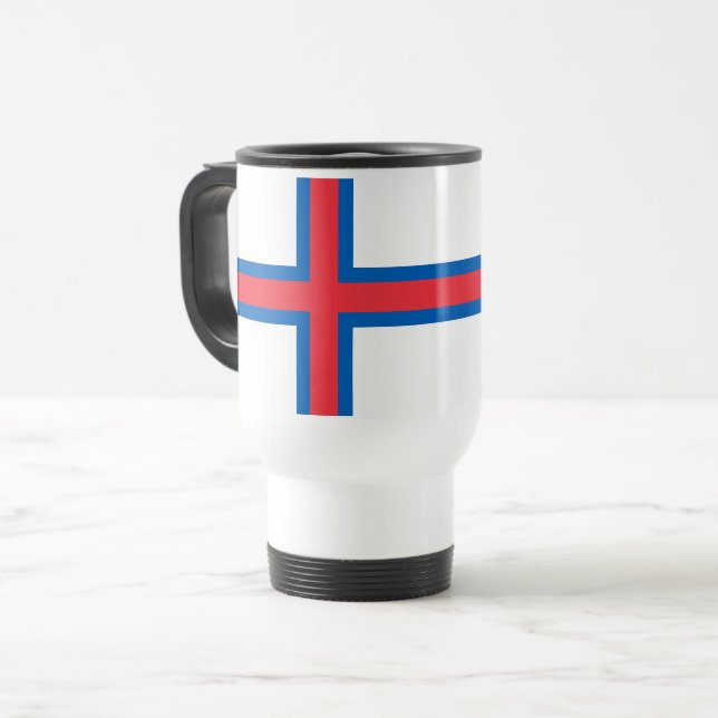 Faroe Islands Flag Travel Mug (Front Left)