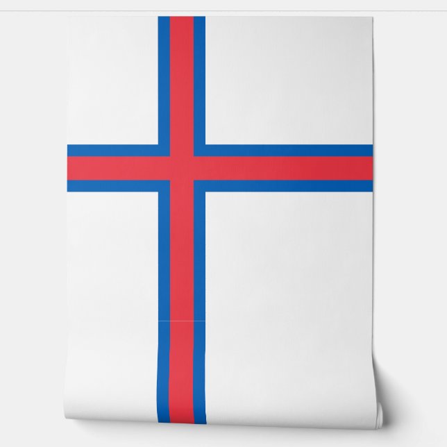 Faroe Islands flag Wallpaper (Unrolling)
