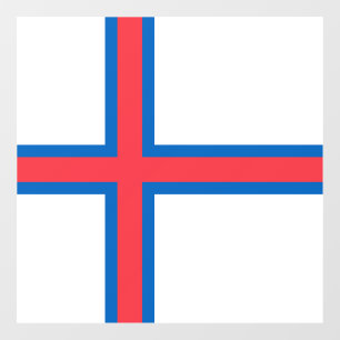Faroe Islands flag Window Cling