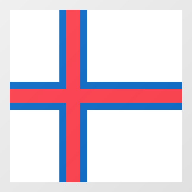 Faroe Islands flag Window Cling (Sheet)