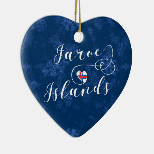 Faroe Islands Heart, Christmas Tree Ornament
