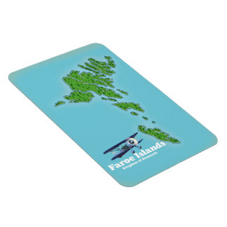 Faroe Islands Kingdom of Denmark map Magnet