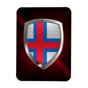 Faroe Islands Metallic Emblem Magnet