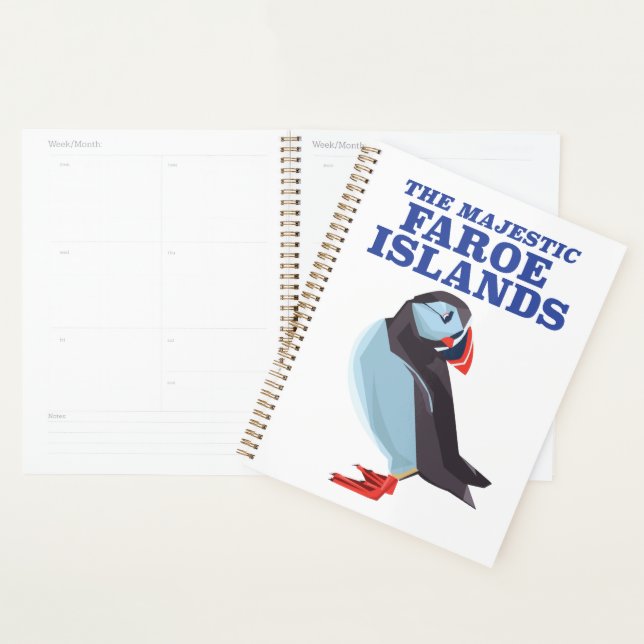 Faroe Islands Puffin bird Planner (Display)