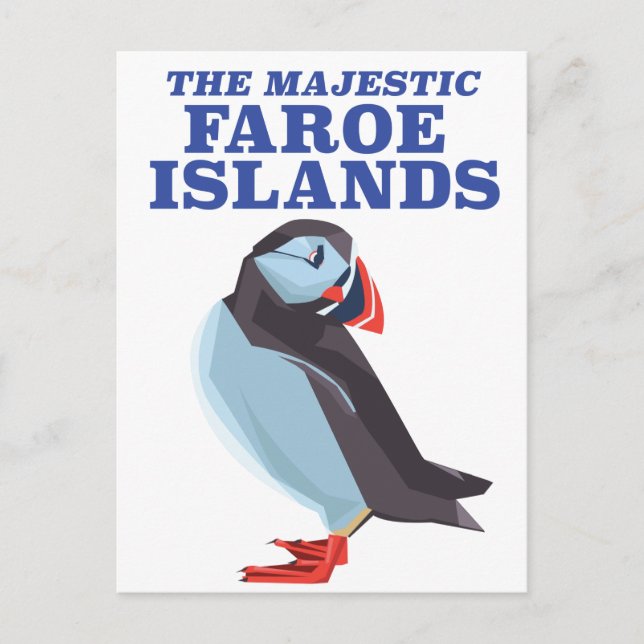 Faroe Islands Puffin bird Postcard (Front)