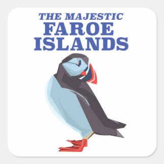 Faroe Islands Puffin bird Square Sticker