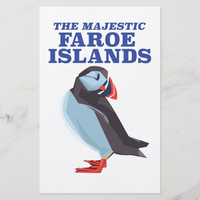 Faroe Islands Puffin bird Stationery (Front)