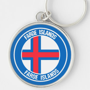 Faroe Islands Round Emblem Key Ring