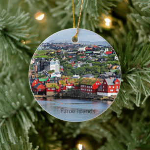 Faroe Islands (Torshavn) Ceramic Tree Decoration