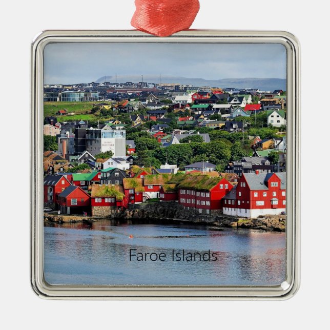 Faroe Islands (Torshavn)  Metal Tree Decoration (Front)