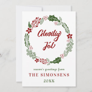 Faroese Merry Christmas, Custom Holiday Card