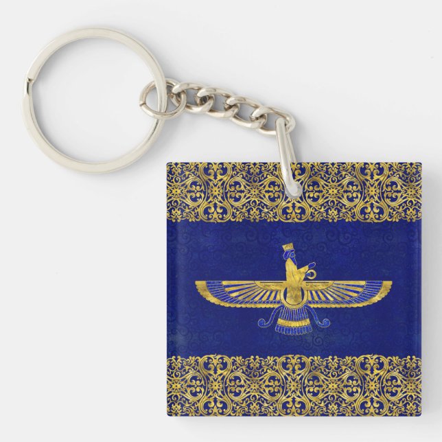 Farohar - faravahar -Fravashi Key Ring (Front)