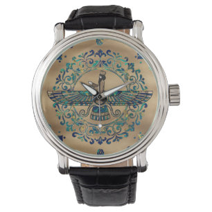 Farohar - Faravahar - Fravashi Marble and Gold Watch