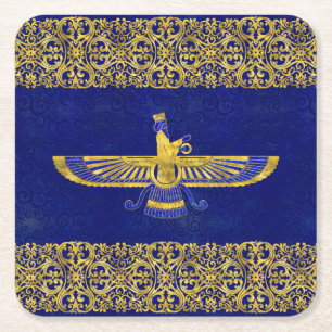 Farohar - faravahar -Fravashi Square Paper Coaster