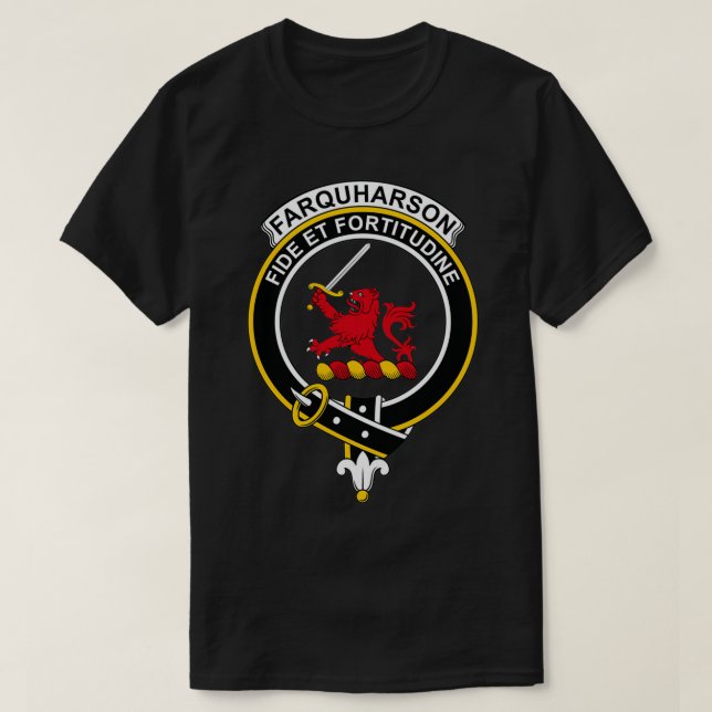 Farquharson Crest Tartan Clan Scottish Clan T-Shirt (Design Front)