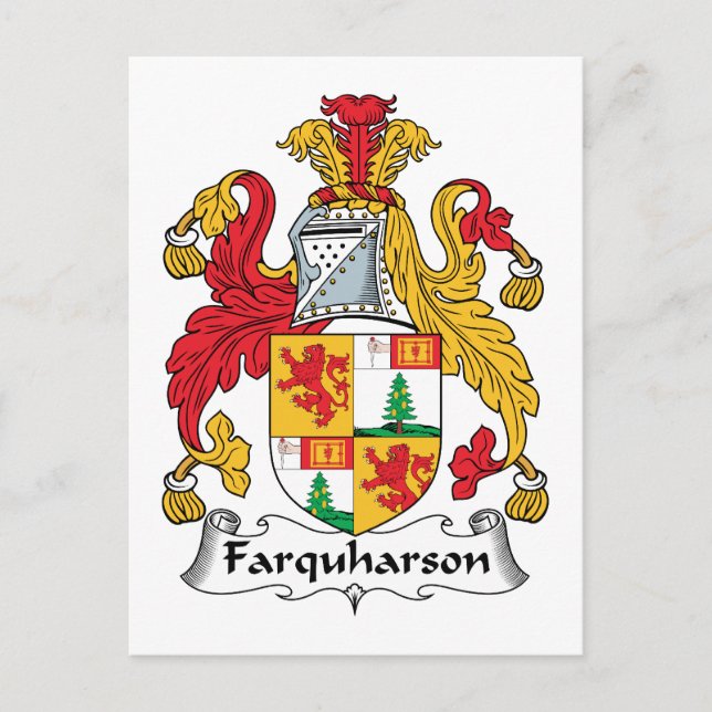 Farquharson Family Crest Postcard (Front)