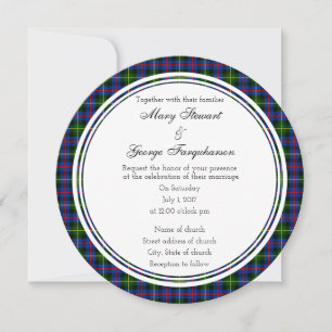Farquharson Scottish Wedding Round Invitation