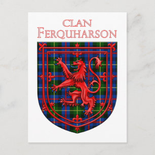 Farquharson Tartan Scottish Plaid Lion Rampant Postcard
