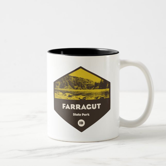 Farragut State Park Idaho Two-Tone Coffee Mug (Right)