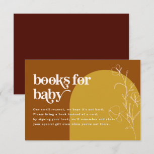 FARRAH Retro 70's Books for Baby Shower Card