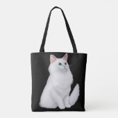 Farrah the White Persian Cat Tote Bag (Back)