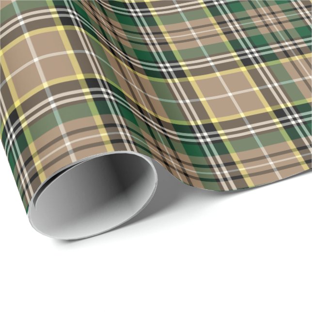 Farrell Clan Tartan Irish Plaid Pattern Wrapping Paper (Roll Corner)
