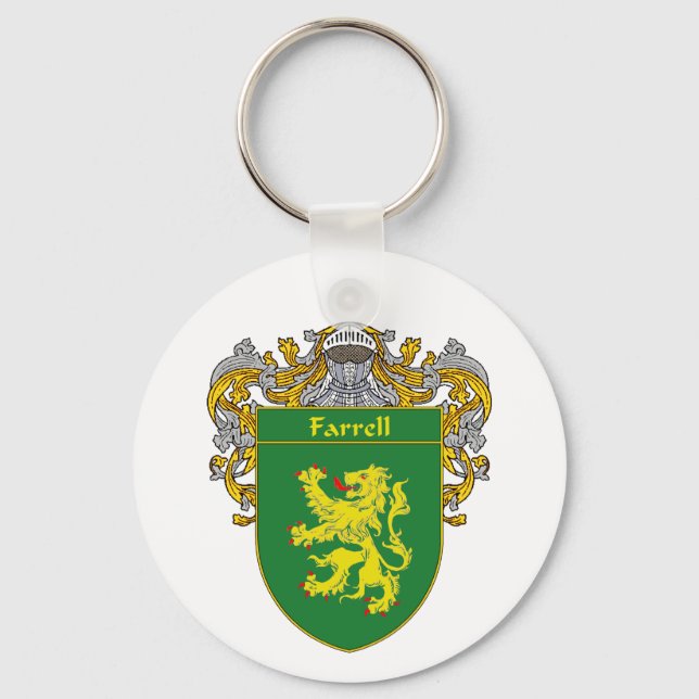 Farrell Coat of Arms (Mantled) Key Ring (Front)