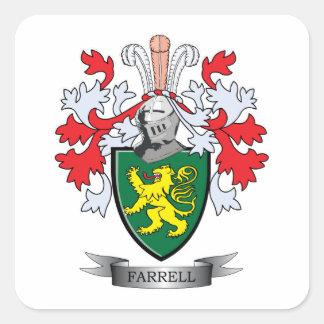 Farrell Coat of Arms Square Sticker