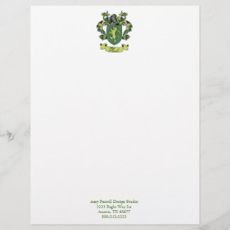 Farrell Family Crest Letterhead
