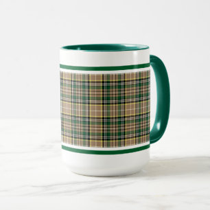 Farrell Tartan Pattern Tan Irish Plaid Mug