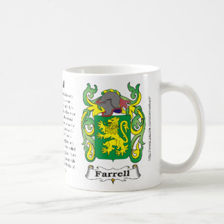 Farrell, the origin, meaning and the crest coffee mug