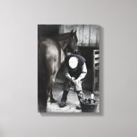 Farrier at Work - Desaturated Daguerrotype