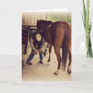 Farrier - Beautiful Horse Photo Hoof Trim Card
