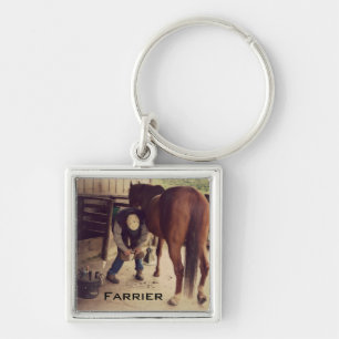 Farrier - Beautiful Horse Photo Hoof Trim Key Ring