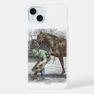 Farrier Blacksmith Shoeing Horse iPhone 15 Plus Case