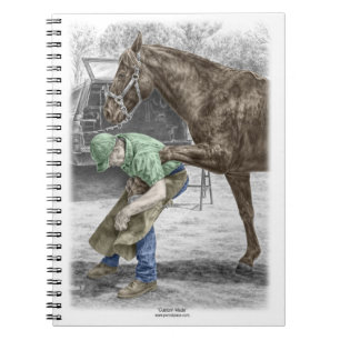 Farrier Blacksmith Shoeing Horse Notebook