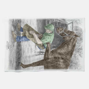 Farrier Blacksmith Shoeing Horse Tea Towel