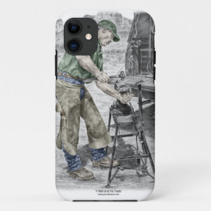 Farrier Blacksmith Using Anvil iPhone 11 Case