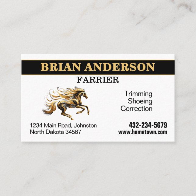 Farrier Business Card (Front)