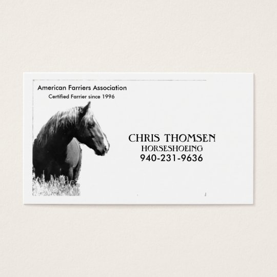 Farrier Card