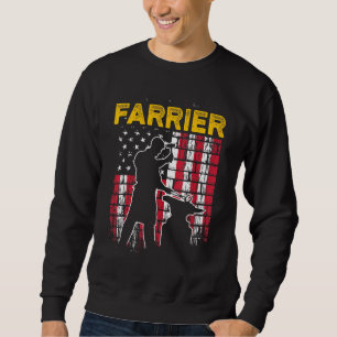 Farrier Horseshoe Hoof Trimming Equine Shoeing 18 Sweatshirt