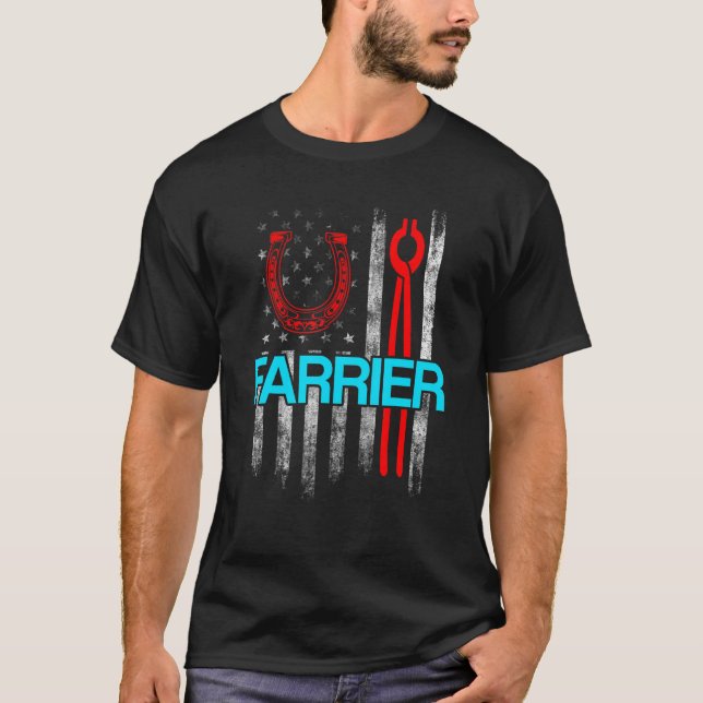 Farrier Horseshoe Hoof Trimming Equine Shoeing 40 T-Shirt (Front)