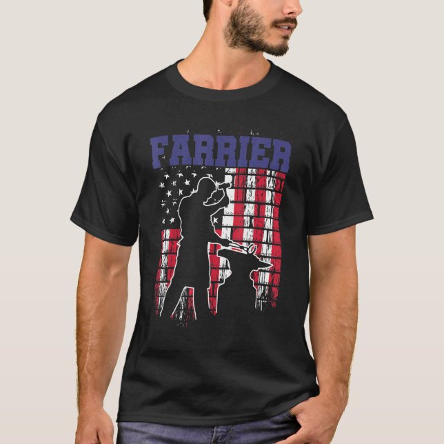 Farrier Horseshoe Hoof Trimming Equine Shoeing _51 T-Shirt (Front)