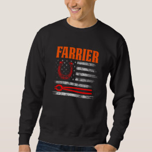 Farrier Horseshoe Hoof Trimming Equine Shoeing Sweatshirt