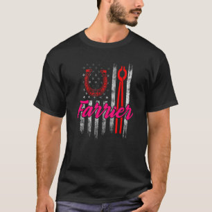 Farrier Horseshoe Hoof Trimming Equine Shoeing T-Shirt