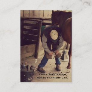 Farrier - Horseshoe Horse Hoof Services. Business Card